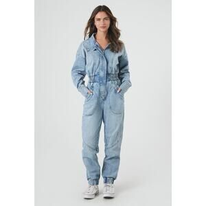 New w/tags Forever 21 Jumpsuit 2X Denim Boiler jumpSuit Jogger